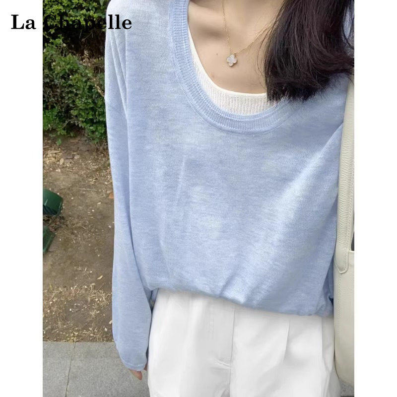 品牌折扣正品女装断码清仓特价不能退换蓝色冰丝u领防晒空调