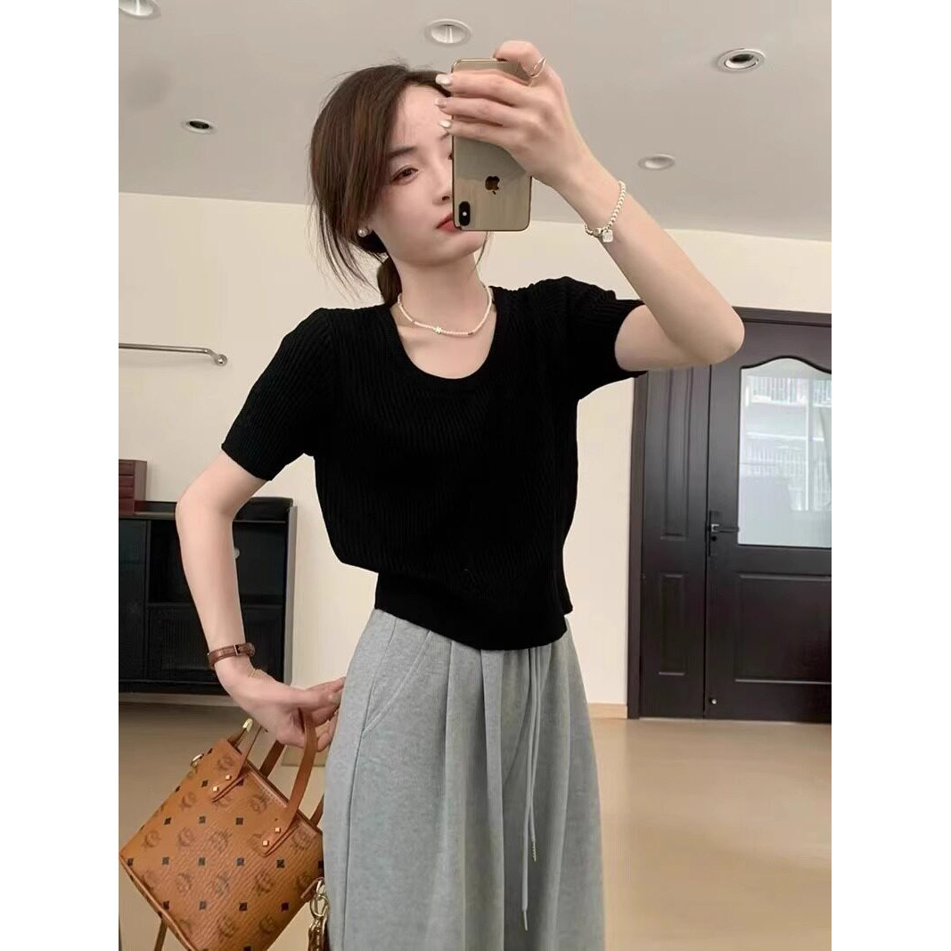品牌正品女装衣服断码特价清仓 不接受退换-奶黄色正肩冰丝针织衫