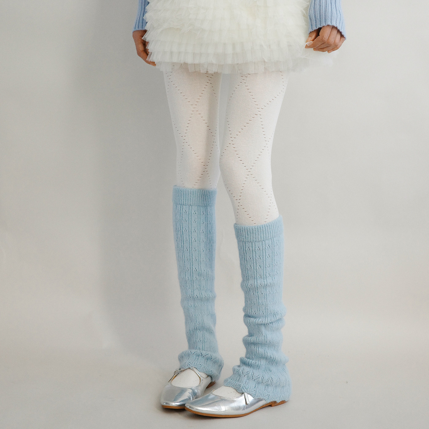 夜间教习室蓝色袜套女秋冬花边针织镂空竖纹堆堆袜微喇显瘦小腿套,女士内衣/男士内衣/家居服,中筒袜,淘宝优惠券,粉丝福利购,淘宝优惠卷