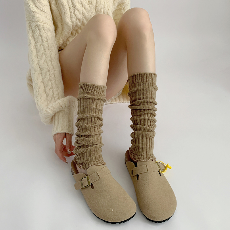 袜套木耳边中筒袜套夜间教习室