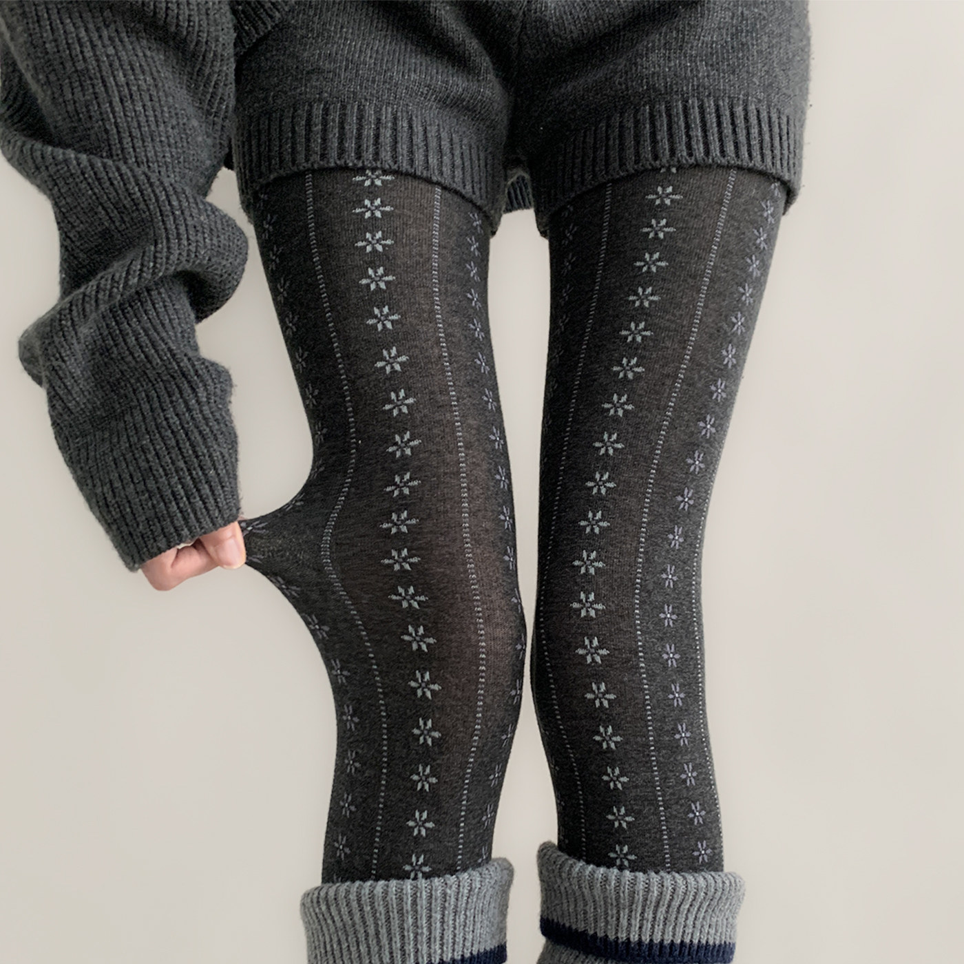 夜间教习室灰色连裤袜女秋冬保暖复古文艺碎花竖条纹外穿打底裤子,女士内衣/男士内衣/家居服,连裤袜/打底袜,淘宝优惠券,粉丝福利购,淘宝优惠卷