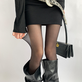 夜间教习室黑色丝袜薄款 袜子春夏超薄高透黑丝袜 性感纯色美肤连裤