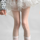 夜间教习室桃心白色丝袜女夏薄款纯欲洛丽塔防勾丝连裤袜加长白丝
