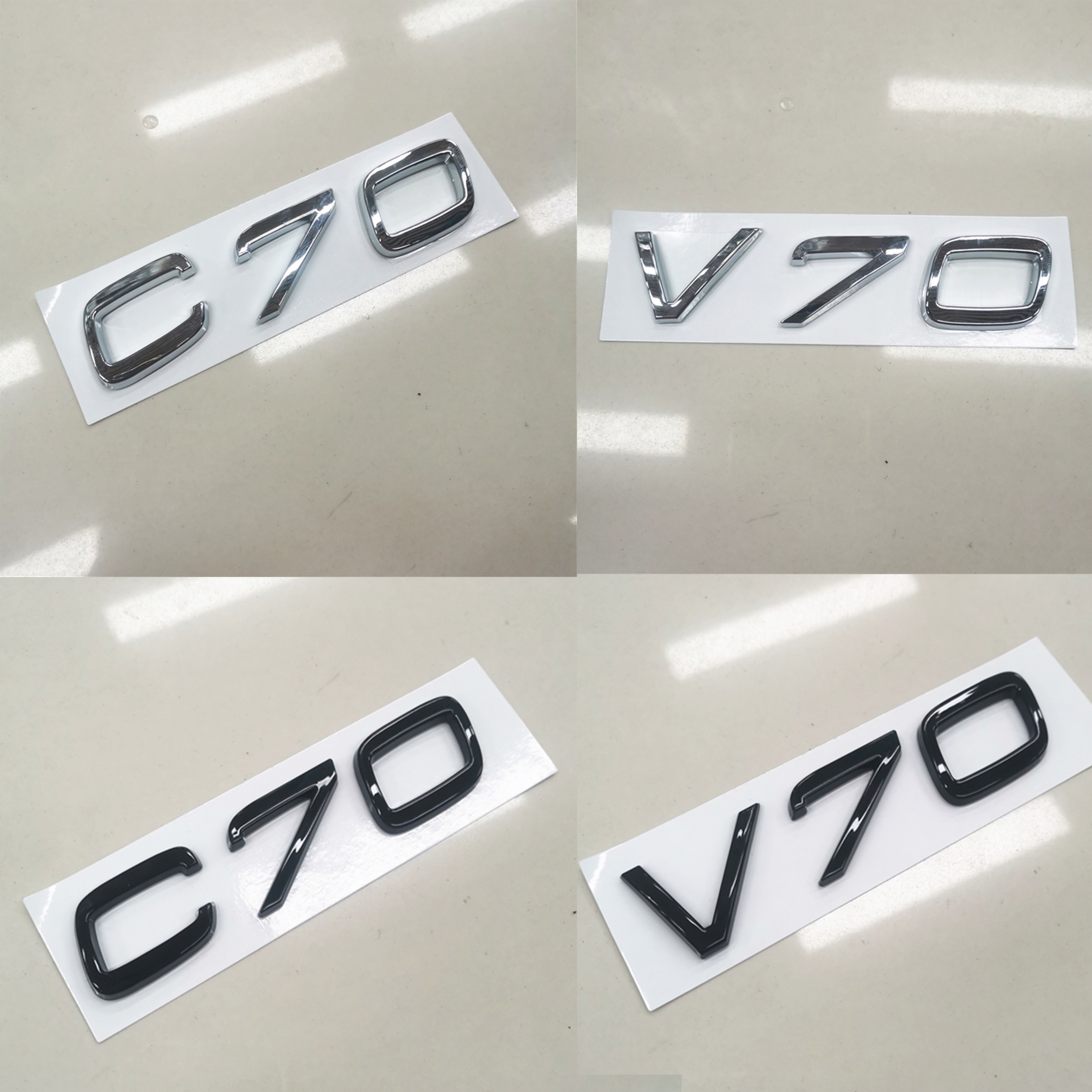 适用于沃尔沃VOLVO车标V70 C70尾标后标改装T5车贴金属装饰贴改装