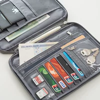 Tài liệu du lịch lưu trữ túi hộ chiếu ví công suất lớn xách tay gia đình nữ hộ chiếu đặt túi điện thoại di động ngoài trời - Ví / chủ thẻ ví cnk
