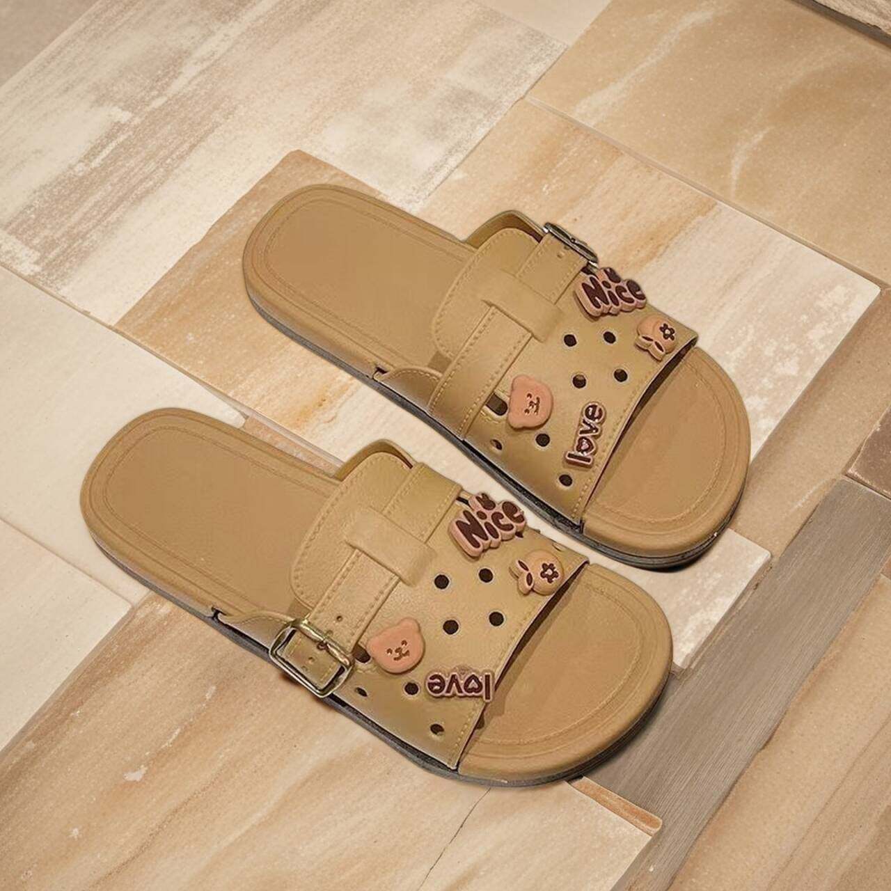 勃肯平底拖鞋女时尚新款外穿夏季软底一字拖室内外高级感沙滩凉拖