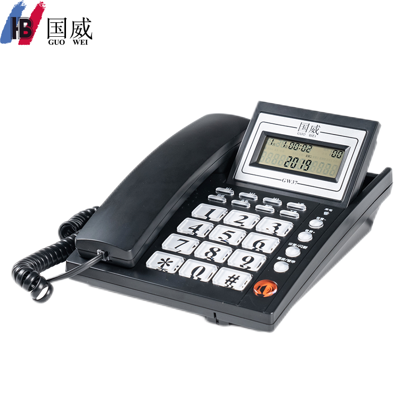 国威电话机一键拨号铃声可调办公