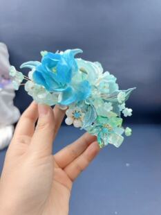 原创设计手工制作绒花抓夹