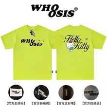 【HELLO KITTY官方联名】WHOOSIS 夏季新趣味logo短袖t恤男女百搭