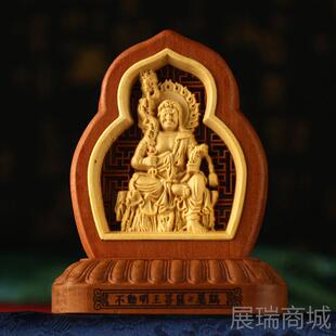 高档车内桃木十二肖虎牛摆件车生路上车载用品属一平安汽车摆件车
