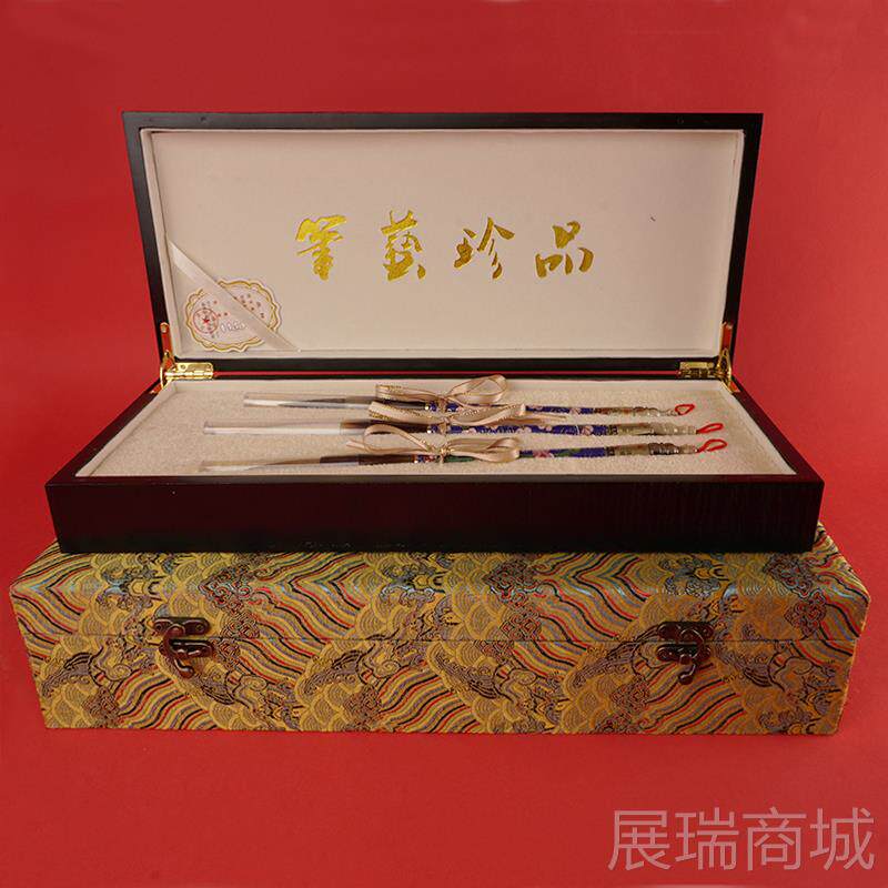 高档王小卫 珍品景泰蓝 善琏湖笔善琏永和风笔狼羊毫鼠须笔书法文