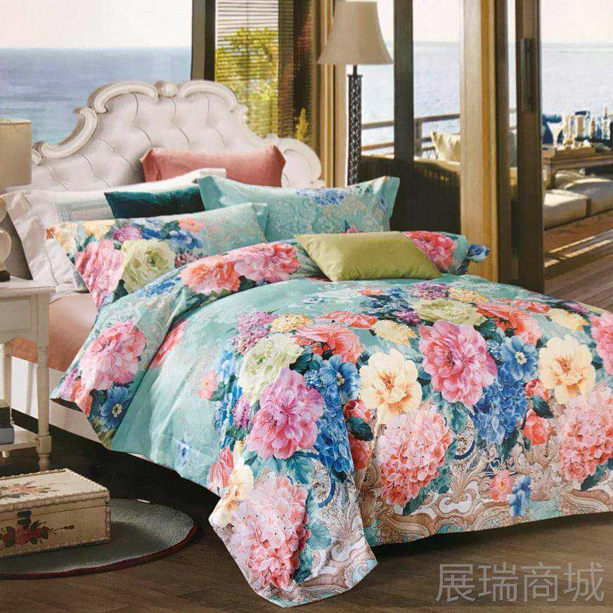 高档欧式加厚提花婚四磨毛四件套贡.缎结件套全纯棉床上用品18m床