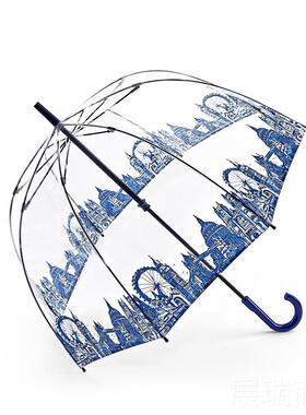 高档Fu，lton风富尔柄顿进口透明伞，防伞，长鸟笼伞便携