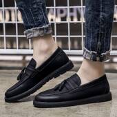 打蜡流男苏鞋 韩版 一脚蹬人鞋 豆豆鞋 夏休闲 高档季 英伦风懒男士 新品