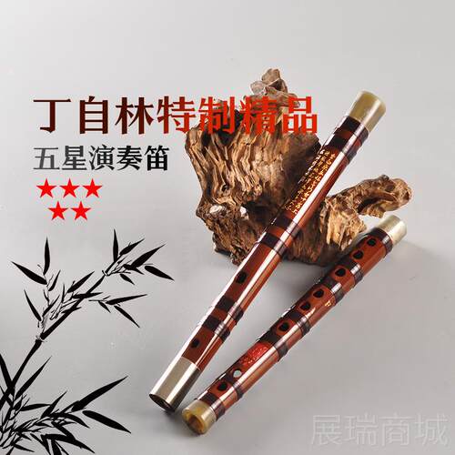 高档丁自林特制精品子星台级演奏横笛乐器明珠专五业高档笛竹笛舞