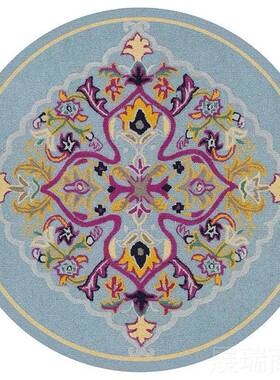 高档美式复沙古圆形地客厅卧其室发茶几餐桌毯电脑转椅土耳摩洛哥