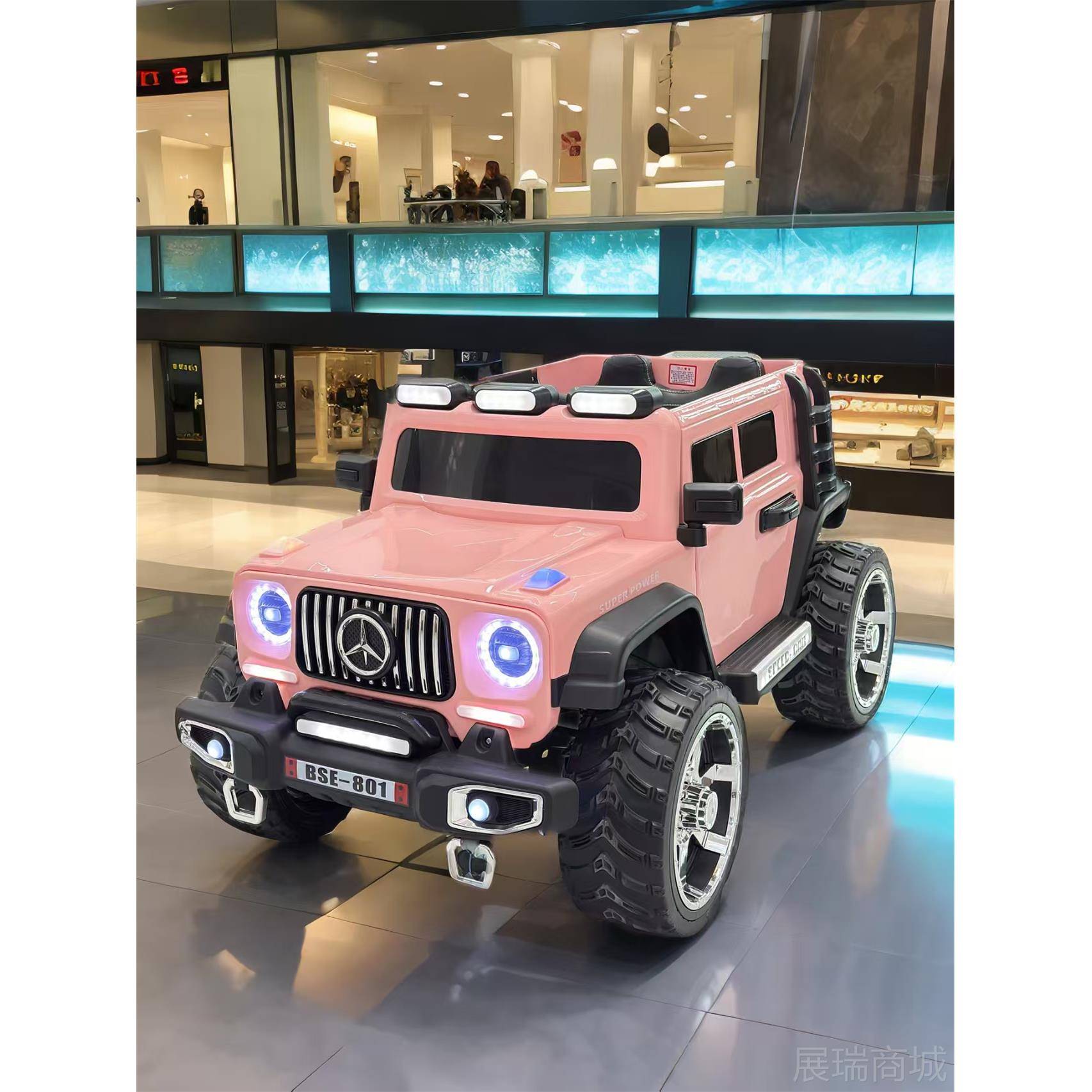 高档1童电动车宾士大g儿童四轮电动野汽车可坐人-6岁男女儿宝宝越