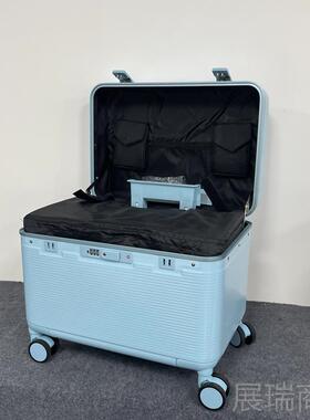 高档上翻盖铝框行拉李箱女20摄影工具箱万向轮寸旅箱行22杆箱男