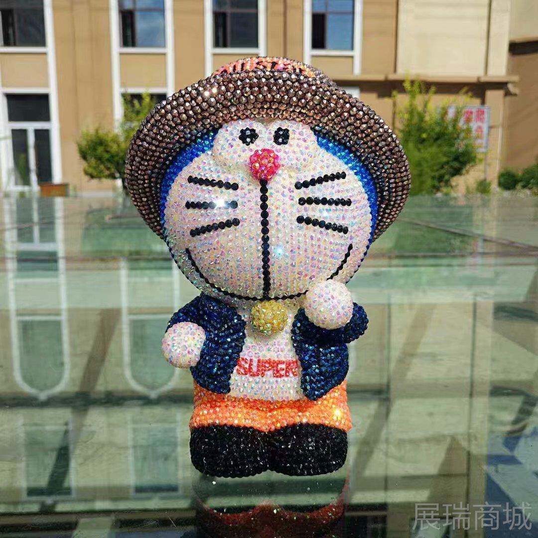 高档带送帽存钱罐贴钻子可爱卡储钱罐搪通胶储蓄罐儿童礼物女朋友