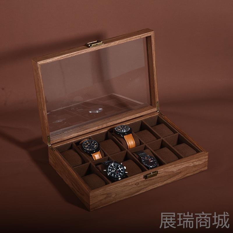 高档手表收盒首饰盒饰品宝格盒木质纹表盒手表盒五金多珠纳格分大