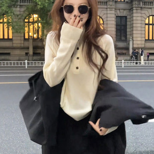 高领毛衣女款秋冬季2025新款爆款高级感可外穿内搭打底针织衫上衣