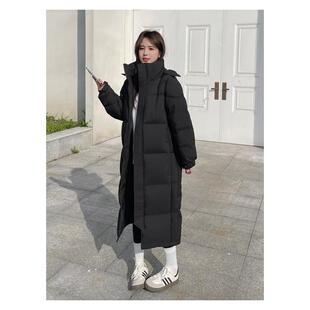中戏羽绒服女秋冬季加厚中长款过膝外套棉服2025新款爆款大码女装