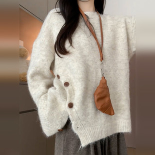 慵懒风内搭可外穿毛衣女秋冬装2026年新款高级感宽松套头针织上衣