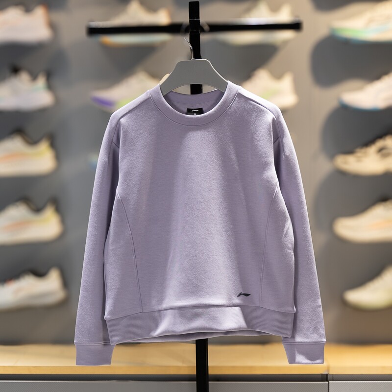 李宁卫衣女子2026春季新款健身系列套头衫长袖圆领运动服AWDW080