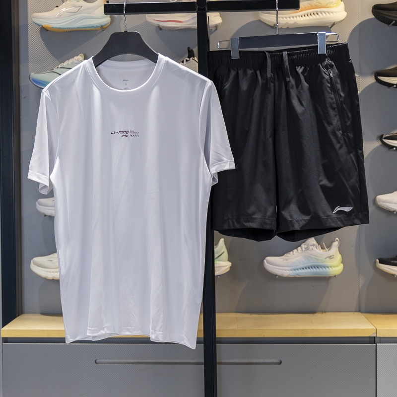 李宁男子速干凉爽运动套装