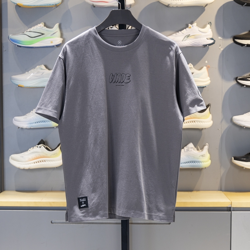 李宁短袖男子冰感舒适短袖文化衫