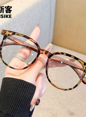 30135新款复古木纹腿圆框眼镜 TR网红同款素颜防蓝光眼镜 近视镜