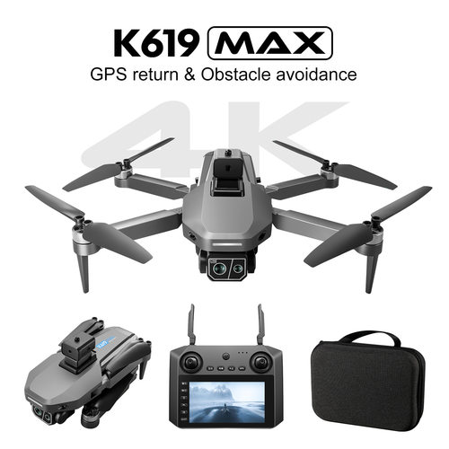 K619MAX高清航拍无人机空拍机GPS无刷电机带显示屏遥控飞机Drones