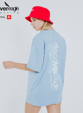 DPLS联名款纯棉短袖t恤女夏ins宽松休闲百搭韩版潮男字母印花圆领