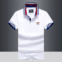 Mùa hè mới áo sơ mi polo ngắn tay nam ve áo rộng kích thước lớn màu rắn rám nắng cotton mỏng áo thun ngắn tay nam - Polo áo polo đẹp