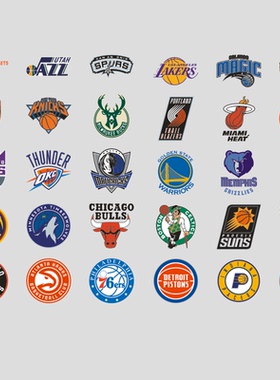 NBA篮球队徽队标水晶标转印贴