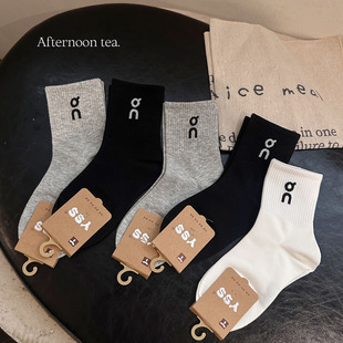 纯棉青少年运动袜儿童中大童男孩吸汗透气中筒袜潮 男童袜子春秋季