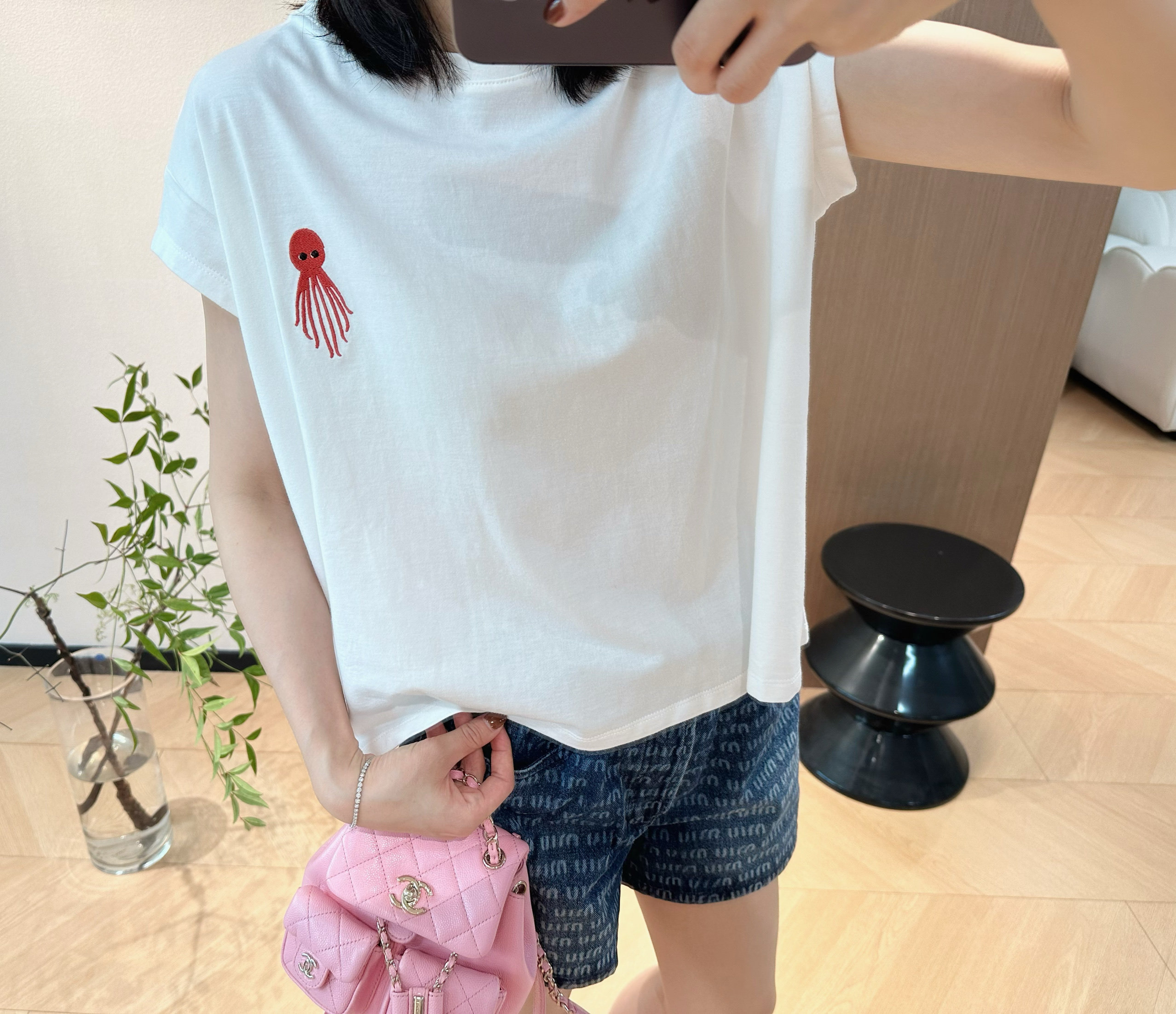 准现货～法国小众Tin*sels 可爱小章鱼刺绣廓形T恤,女装/女士精品,T恤,淘宝优惠券,粉丝福利购,淘宝优惠卷