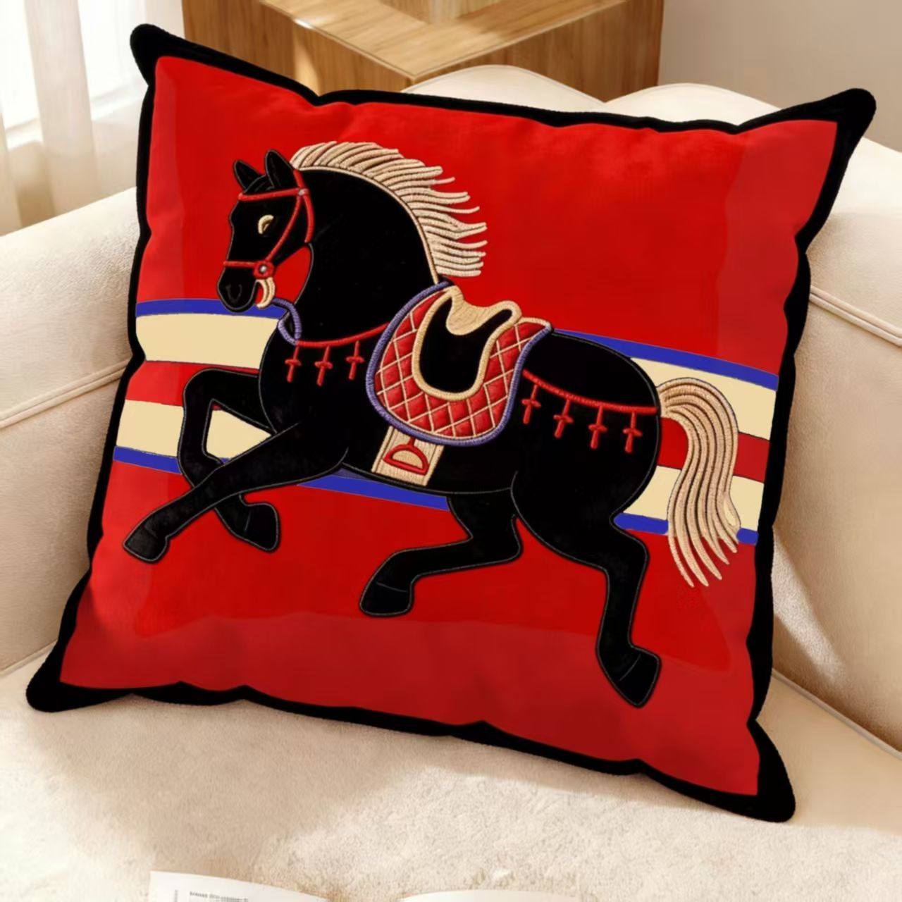 红色喜庆新年沙发马年客厅轻奢枕套居家卧室床头装饰古风靠垫靠枕,居家布艺,靠垫/抱枕,淘宝优惠券,粉丝福利购,淘宝优惠卷