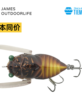 日本TIEMCO路亚饵水面蝉知了马口白条鲈鱼鳟翘嘴淡水鱼饵假饵泳饵