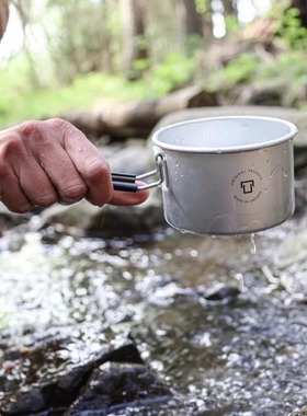 瑞典Trangia折叠micro马克杯多功能超轻铝徒步小锅具登山露营明火