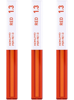 KOKUYO国誉自动铅芯1.3mm铅笔替芯红色通用PSR-RE13适配PS-PER113