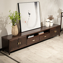 乌金木新中式 家用实木柜 电视柜茶几组合中古风电视柜客厅2025新款