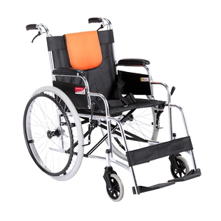 鱼跃轮椅H062铝合金老人轮椅折叠轻便老年越粤约手动代步车手推车