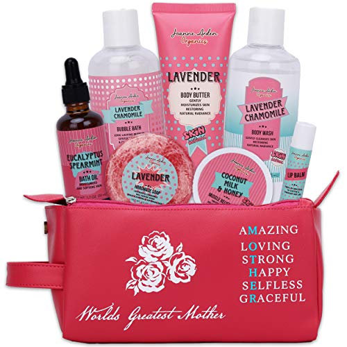 luxury skincare bath basket for women. bath & body spa gift