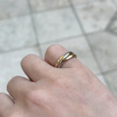 腔启示录同款 高版 本三环戒指尾戒小指女情侣对戒友谊三合一装 卡