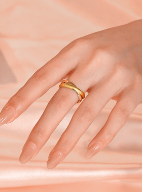 专注戒指双环戒指可尾戒超小号