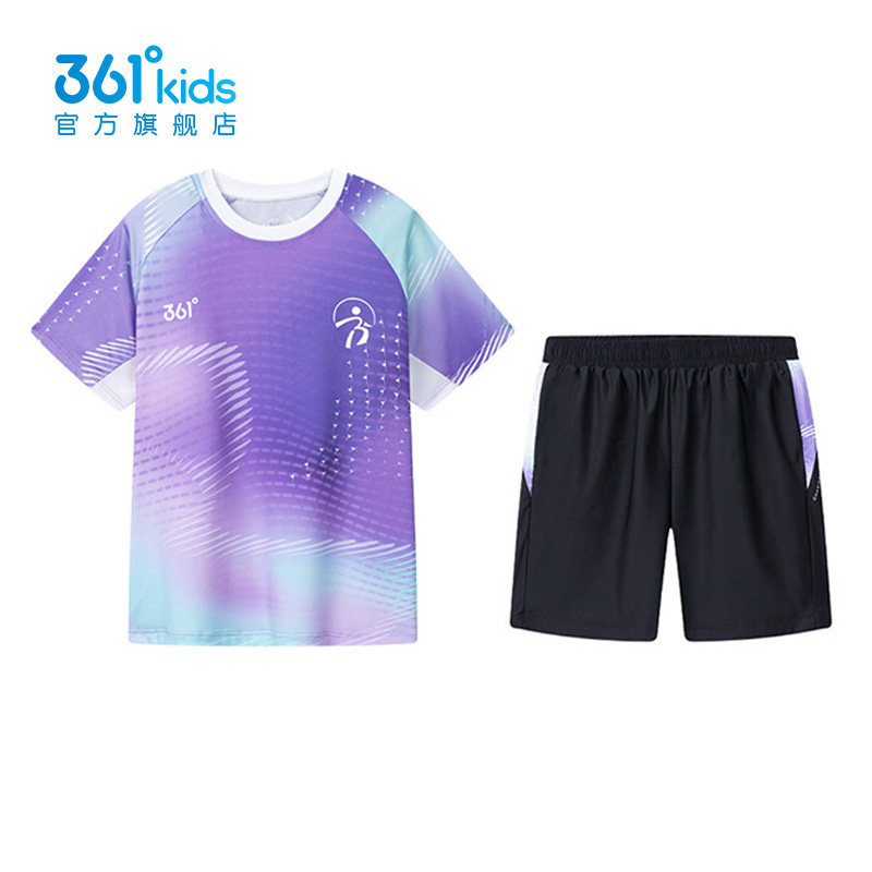 361童装 女童速干短袖短裤套装 儿童跳绳服套装2025夏季K62521403