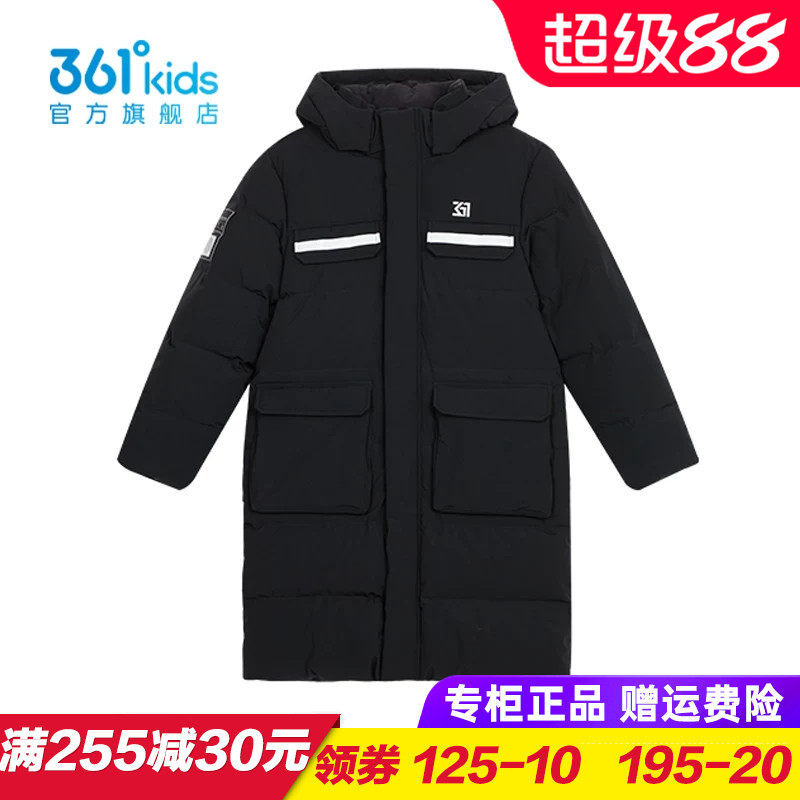 361度雨屏科技长款羽绒服