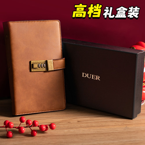 真牛皮存单收纳本礼盒装密码锁多功能票据存单夹2025新款现金银行卡防水大容量收集存款存折活页支票专用夹子