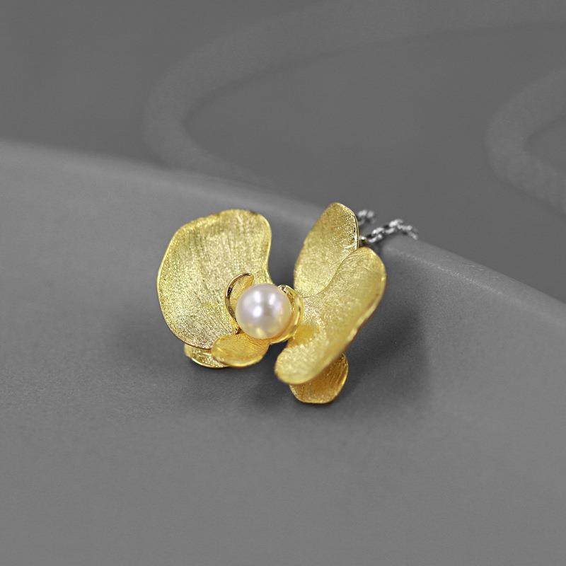 【兰间舞】纯银S925耳饰镶珍珠唯美文艺气质优雅蝴蝶兰花朵吊坠,饰品/流行首饰/时尚饰品新,项坠/吊坠,淘宝优惠券,粉丝福利购,淘宝优惠卷